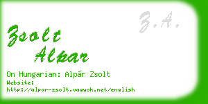zsolt alpar business card
